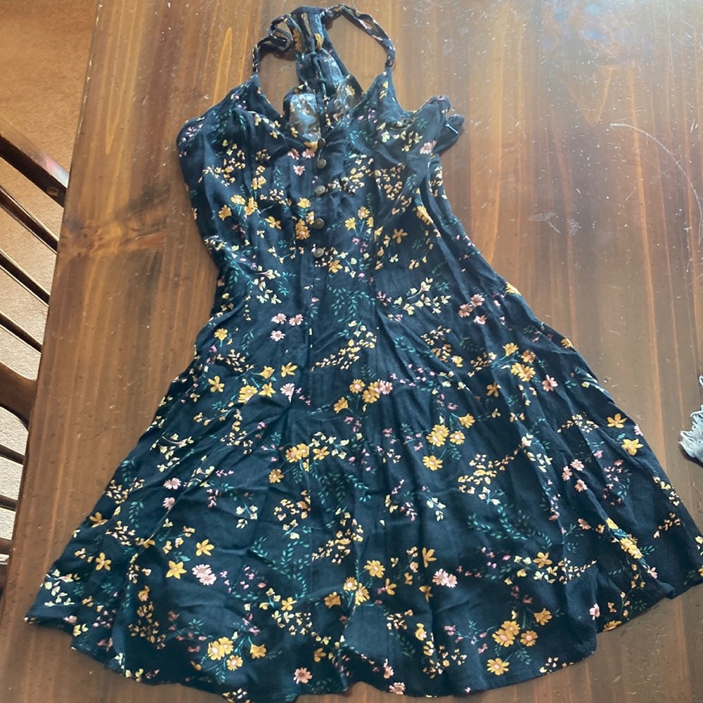 Black floral dress